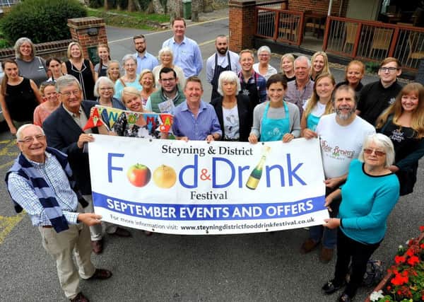Launching this year's Steyning Food and Drink Festival, business representatives with the festival committee. Picture: Steve Robards SR1822045