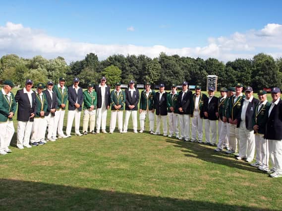 The England-Australia over-70s teams / Picture by Derek Martin