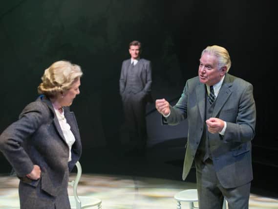 Patricia Hodge, Charles Edwards and Paul Jesson in COPENHAGEN Photo by Conrad Blakemore