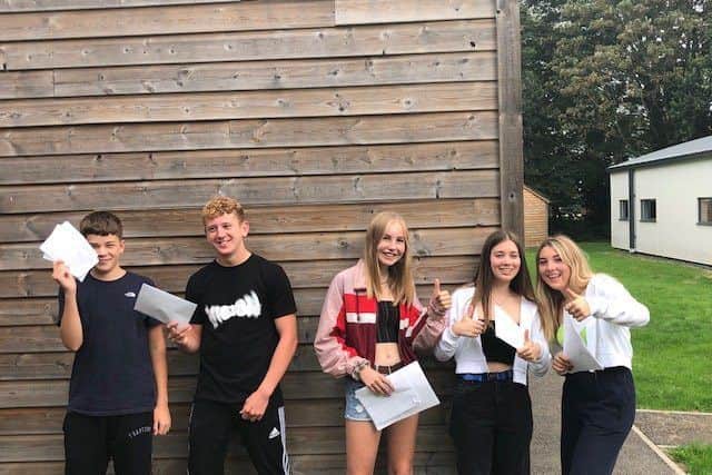 Claremont students with their results SUS-180823-104531001
