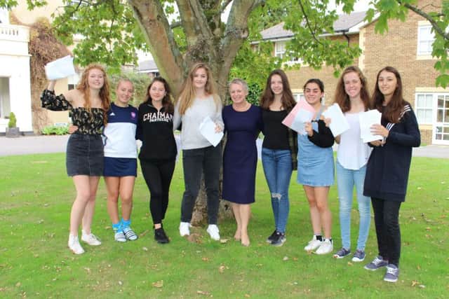 Youngsters celebrate their GCSE results