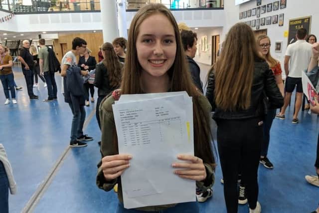 Gabija Stankute was pleased to get six 8s and two 9s in her GCSE results
