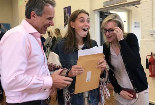 Collecting GCSE results at King's School