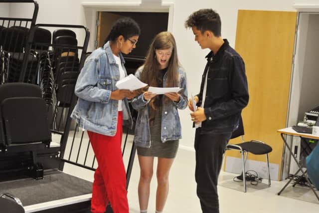 Cardinal Newman students picking up their GCSE results