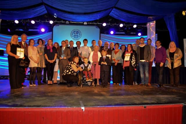 Previous award winners along with Fred Dinenage       SUS-141216-130102001