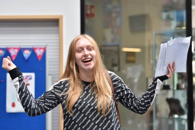 Katie Sweetman celebrates her GCSE results at BACA (


Photograph: Simon Dack/Vervate)