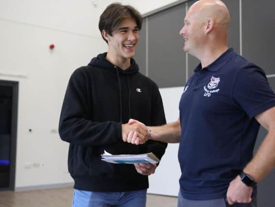 Rupert Blackwell with Director of sport, Liam Doubler
