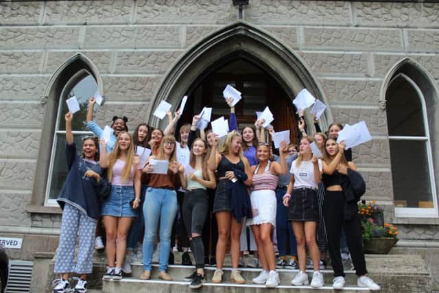 Pupils at The Towers celebrate their 'outstanding' GCSE results