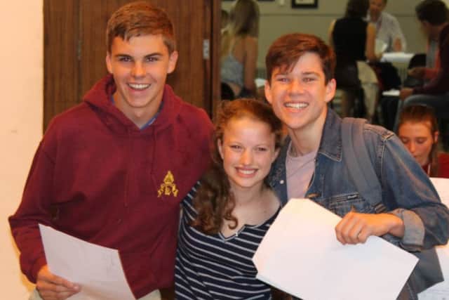 (left to right) Will Murphy, Lilly Bristow and Jamie Hudson received superb results. Picture contributed