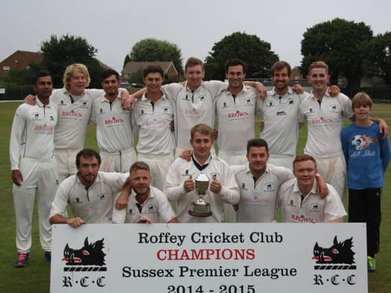 Roffey Cricket Club celebrate winning their last Premier Division title back in 2016