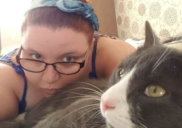 Becky Ford with her cat Misty. Picture contributed