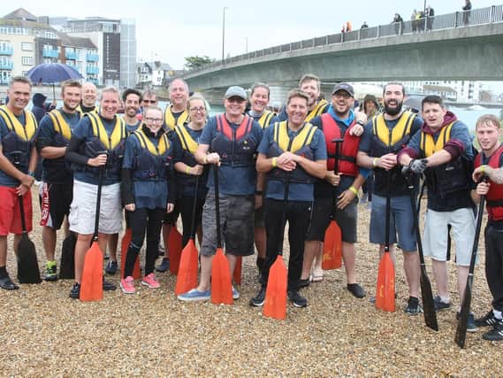 The winning team from the Shoreham RNLI lifeboat