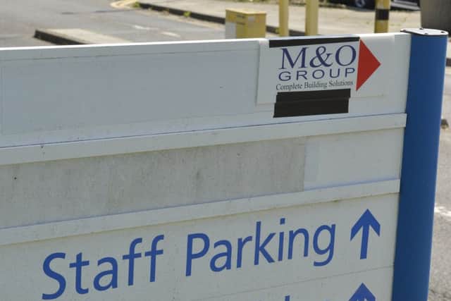 Staff car parking Eastbourne District General Hospital (Photo by Jon Rigby)