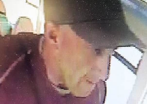 Sussex Police released this CCTV image after the incident on a Brighton bus