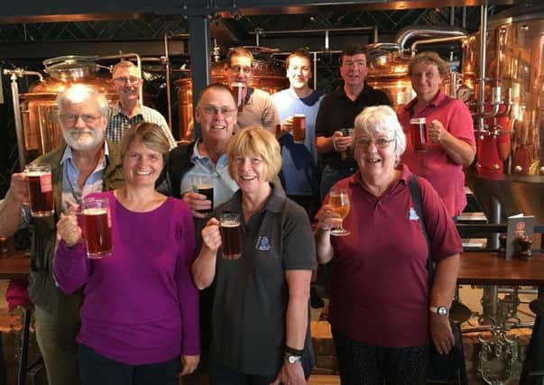 Bellringers celebrate the opening of the new Brewhouse & Kitchen pub in East Street, Horsham SUS-180830-115504001
