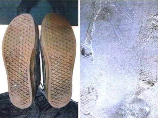 The footprint were used as evidence by police