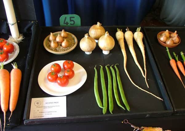 Prizwinning veg at a previous Crowhurst and District Horticultural Society show SUS-180409-103342001