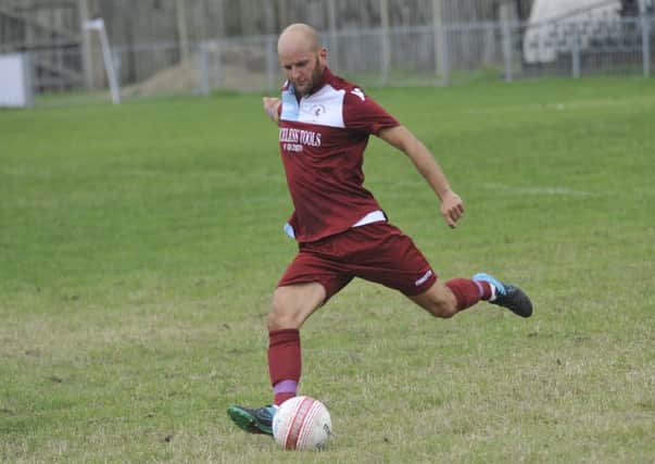 Russell Eldridge netted twice in Little Common's 3-2 win away to Croydon. Picture by Simon Newstead
