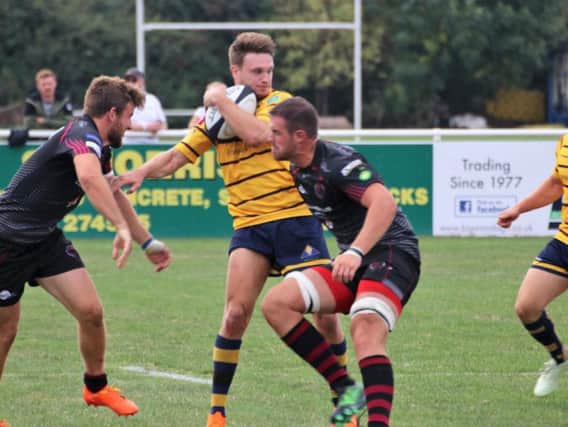 Curtis Barnes bagged a debut try in Worthing Raiders' heavy opening-day defeat at Taunton. Picture by Colin Coulson