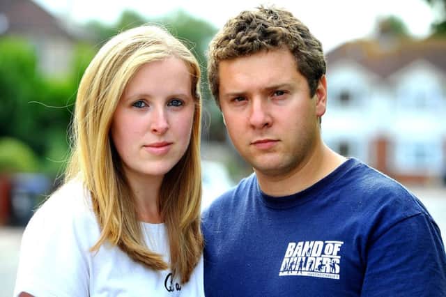 Mike Jackson and Hayley Ford had their wedding cancelled by Highdown Hotel. Pic Steve Robards