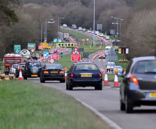 Previous roadworks on the A22 in Hailsham