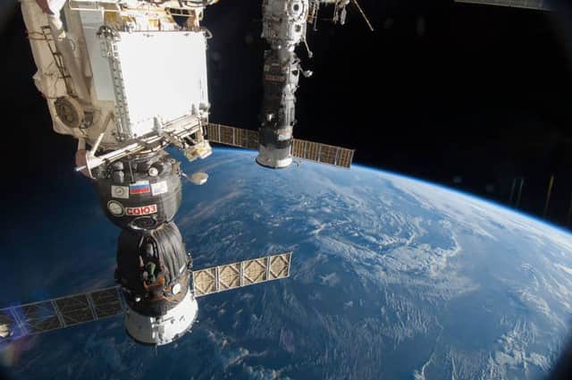 Soyuz space station. Photo courtesy of NASA SUS-180409-132112001