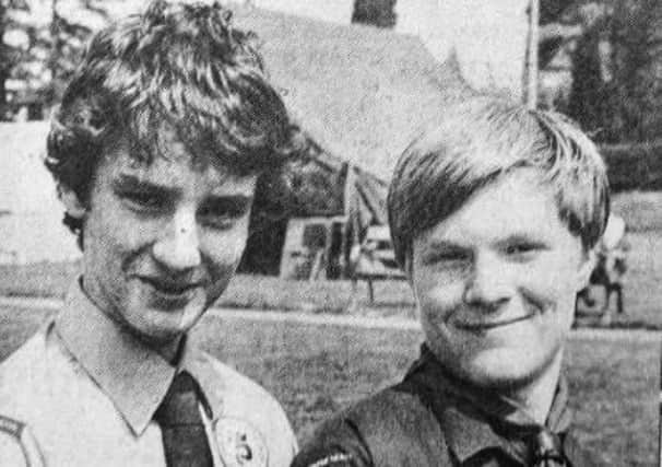 Andrew Gibson with Stephen Barnett, both aged 15