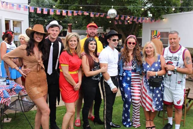 The Brattle family from Goring held an American-themed party