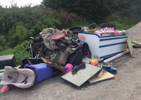 The rubbish was dumped in Blakehurst Lane, Arundel
