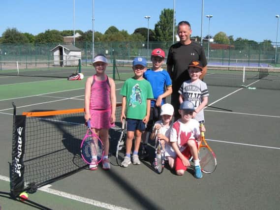The line-up for the eight-and-under tournament at sunny Chichester
