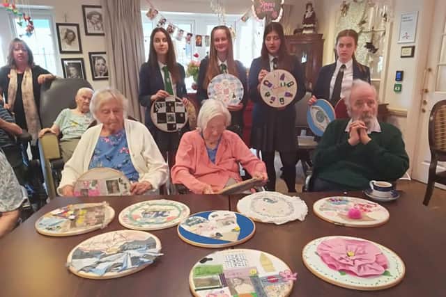 Sunrise of Eastbourne residents collaborated with pupils at Cavendish School for a stitch project