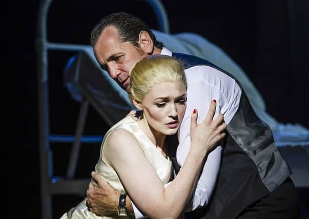 Lucy OByrne and Mike Sterling in Evita. Picture by Pamela Raith