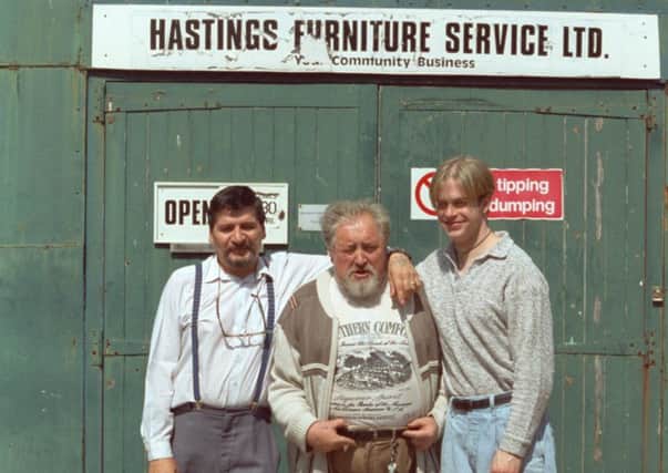 Some of the Hastings Furniture Service team during the early days, approximately 30 years ago. SUS-181109-121155001