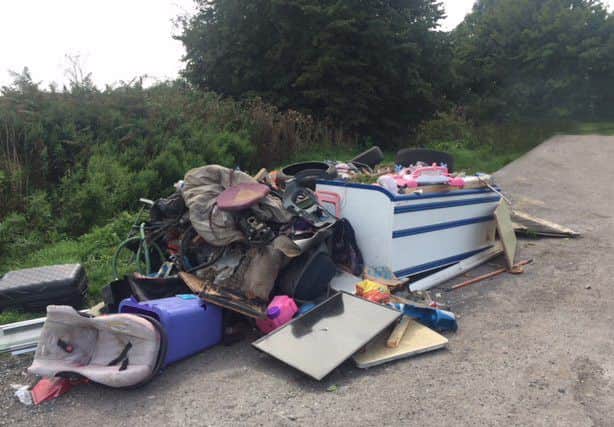 The rubbish was dumped in Blakehurst Lane, Arundel