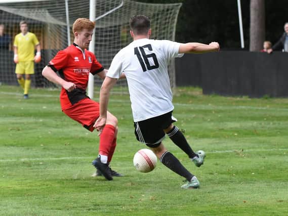 Action from Saturday's game. Picture by Liz Pearce