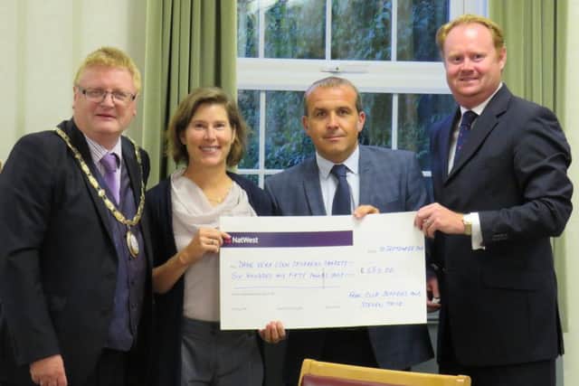More than ?650 was raised by Cllr Matt Jeffers and Town Clerk, Steve Trice SUS-180917-100038001