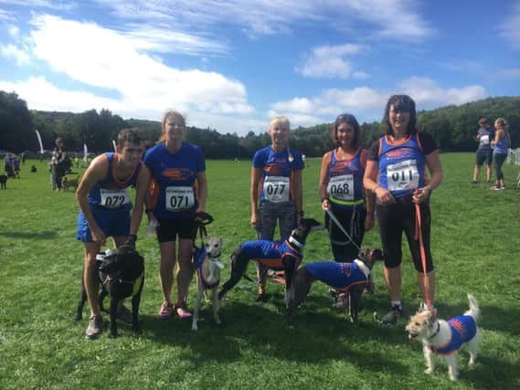 Tone Zoners and their furry friends at the k9 Challenge at Stanmer Park