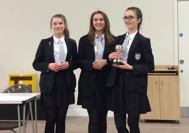 Last year's winning team from the Sir Robert Woodard Academy who won the senior section of the Rotary Youth Speaks competition