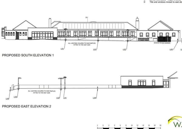 Plans for lighting columns in Glebe Primary School's Car Park