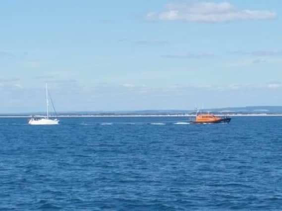 The UK Coastguard said it received an emergency call from the 32ft yacht Freedom who said their engine had seized. Picture courtesy of RNLI Selsey