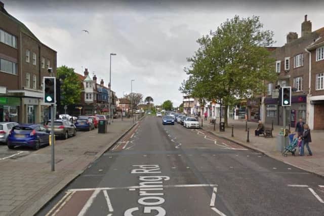 Goring Road in Worthing. The service road being discussed can be seen on the left. Picture: Google Maps/Google Streetview