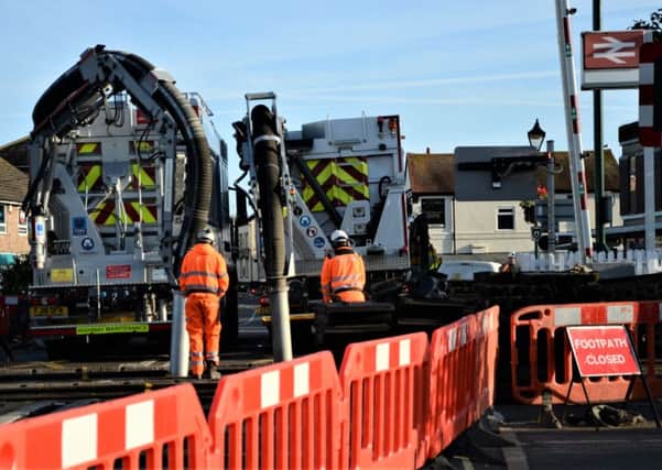 Works continue at Polegate level crossing