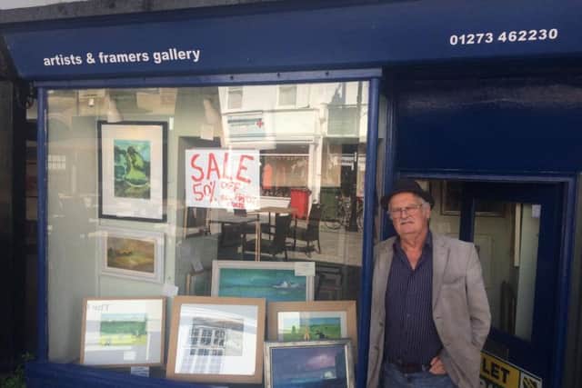 Malcolm Hardy outside his East Street shop