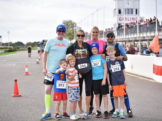 There was a 'real family affair' with Chris Evans wife and children completing the 5k around the track together. Picture contributed