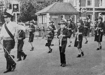 The Mid Sussex Youth Band leading the procession