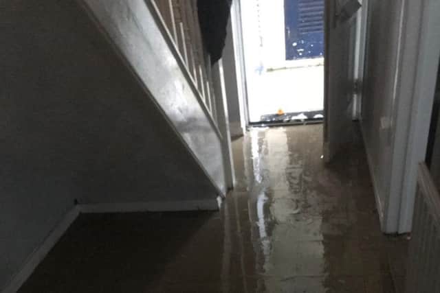 Natalie Skeggs said her downstairs was completely flooded