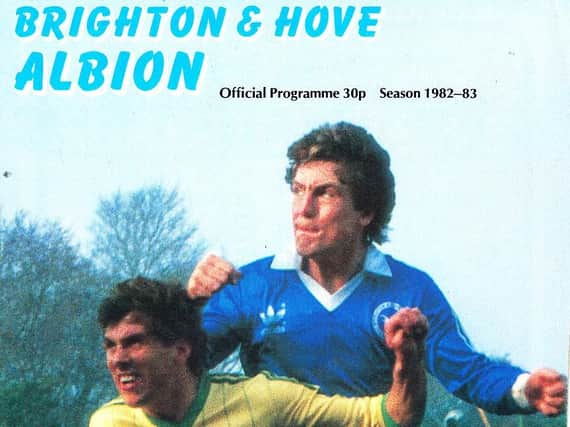 The front cover of the programme when Albion met Spurs in 1983