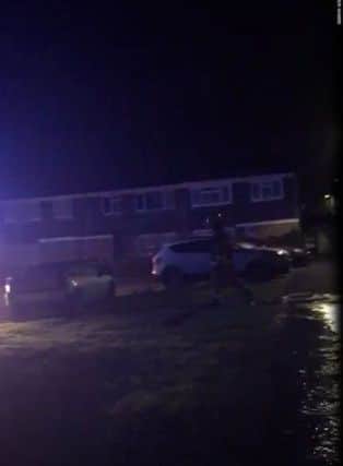 The flooding last night, photo by Natalie Skeggs