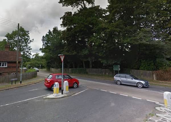 Bell Road junction with the A24 at Warnham. Photo: Google