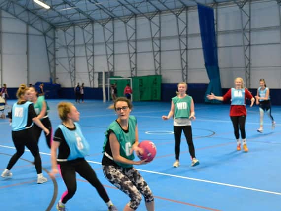 Competitive action in the last Chichester Winter Netball League / Picture by Gilly Perrin